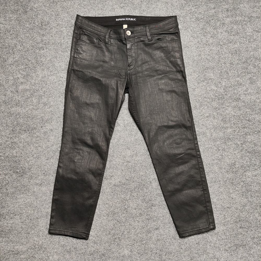 Banana Republic Jeans Womens 31P Petite Black Dark Wash Skinny Stretch Denim